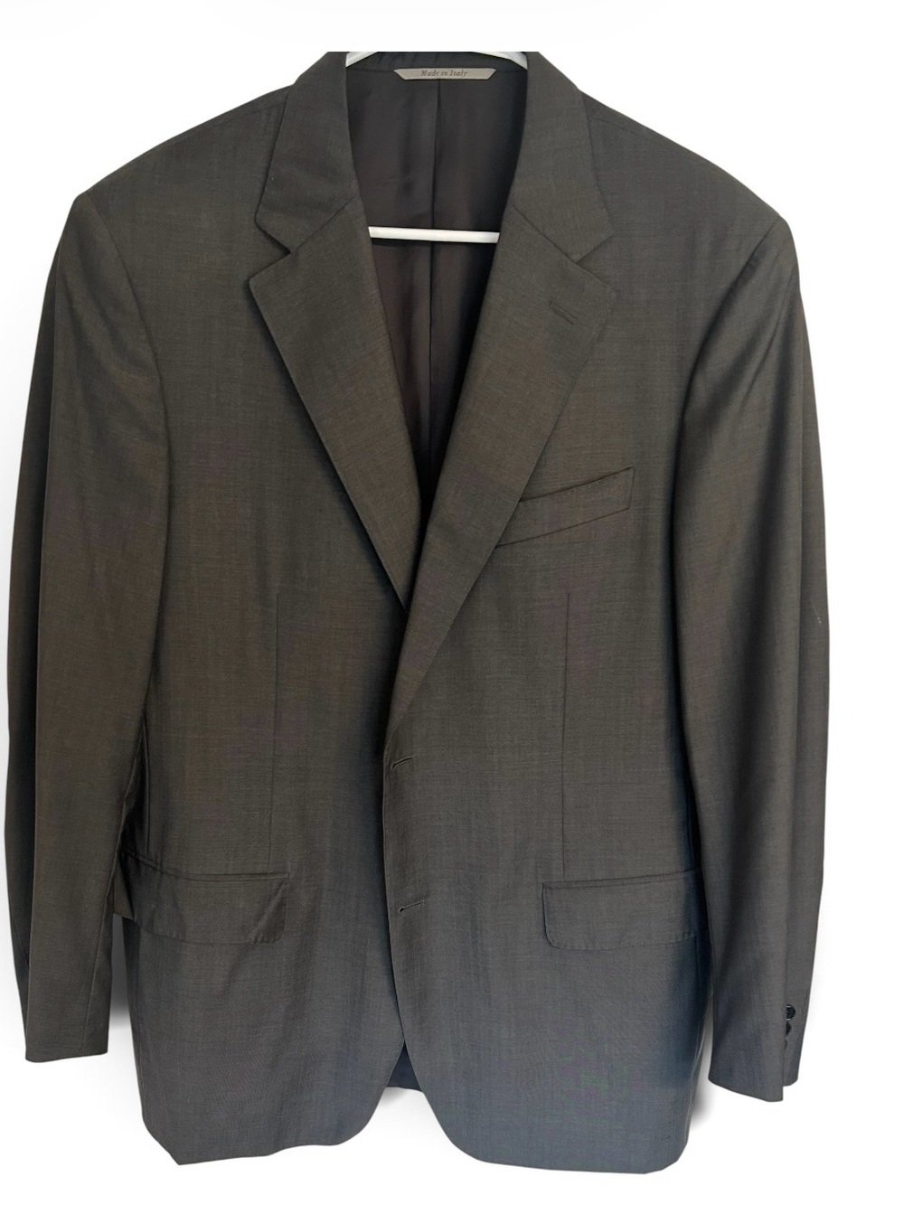 Canali  Men’s Italy × Henry Singer Charcoal
Gray Wool Travel Blazer  Size 36